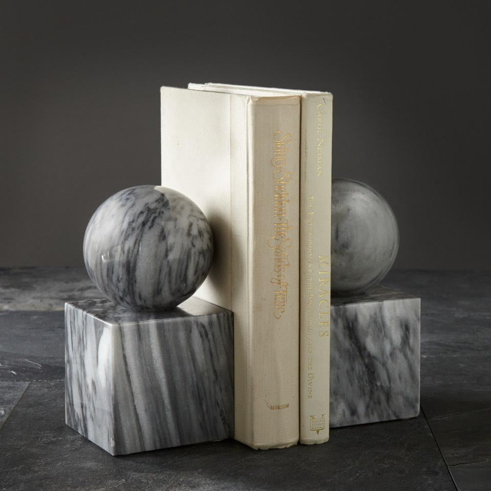 Grey Marble Bookends – Paloma and Co.