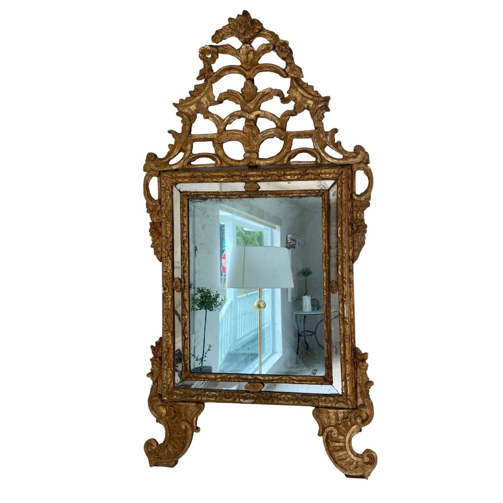 19th Century Antique Gold Piemonte Mirror