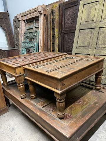 Rustic Carved Door Tables, Old World Decor