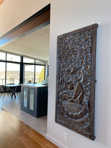 Hand Carved Panels - Decorative Wood Door Panels by Mogulinterior