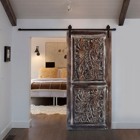 Organic design with doors with carvings inspired by nature create interiors are in harmony with the universe