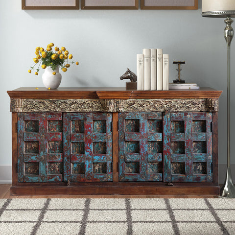 Revelations of Harmony: Antique Indian Furniture, Contemporary Rustic Elegance of Vintage Sideboards