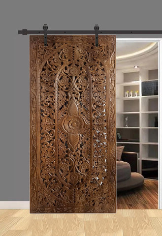 Nature Harmony Carved Barn Doors for TVs