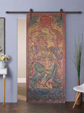 Ganesha on Lotus, Carved Wall Art for your Sanctuary
