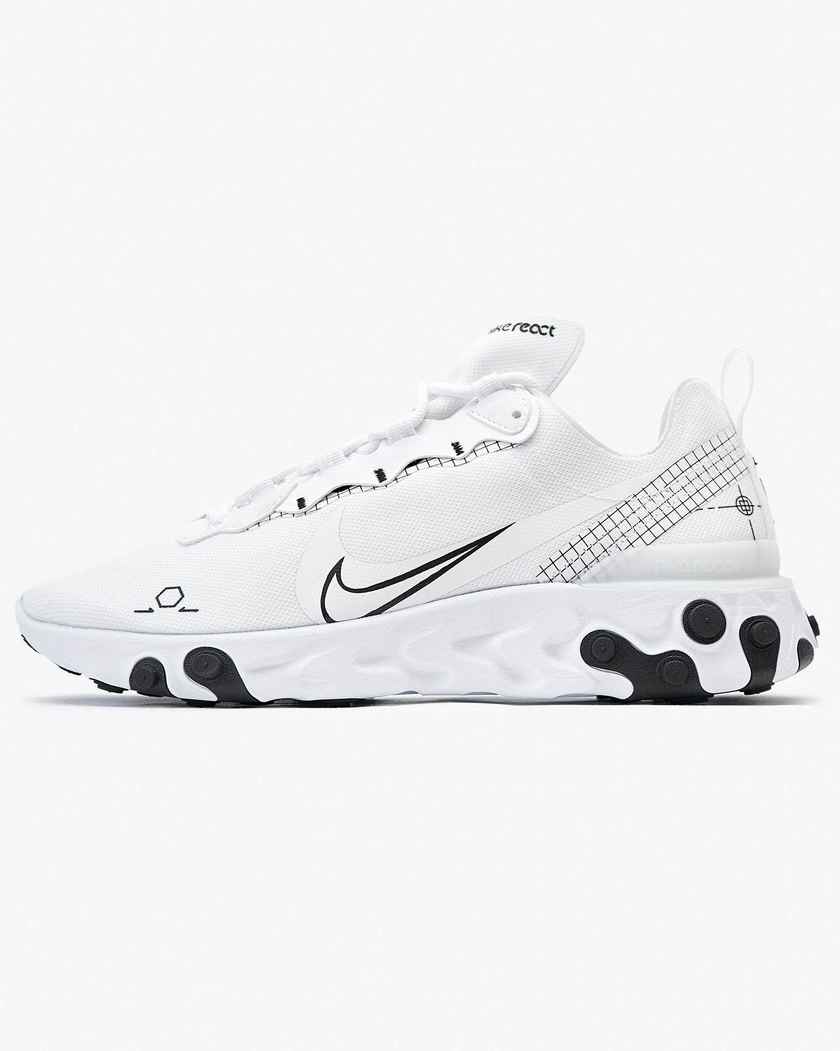 nike react white black