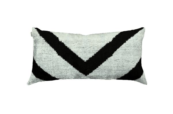 Coussin Velours de Soie Ikat, Coussin Haut de Gamme