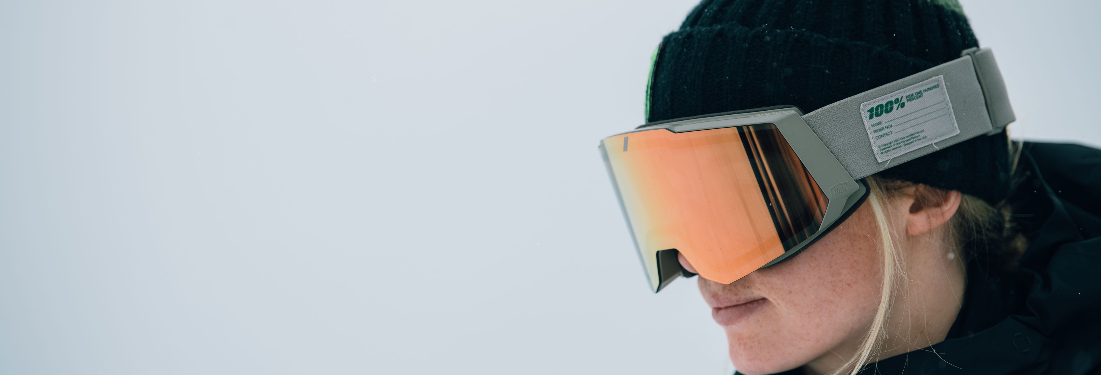 Zoi Sadowski-Synnott in 100% Snowboarding Goggles