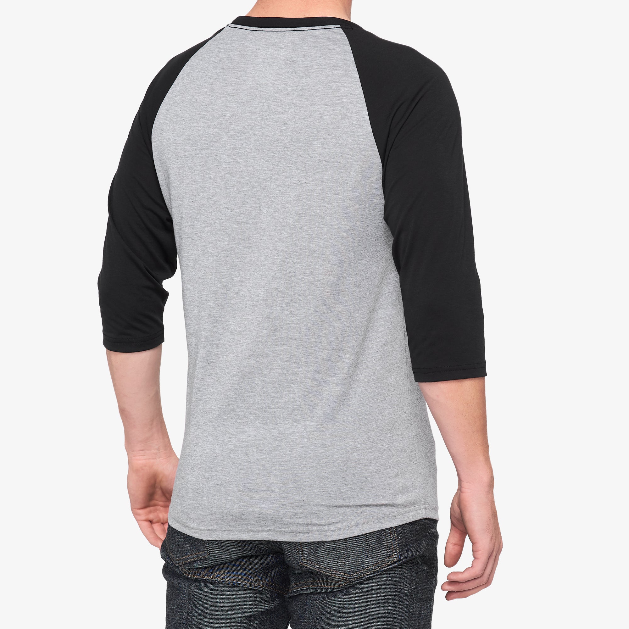 ESSENTIAL 3/4 Sleeve Tech Tee - Grey/Black Tech Tees | Ride 100%