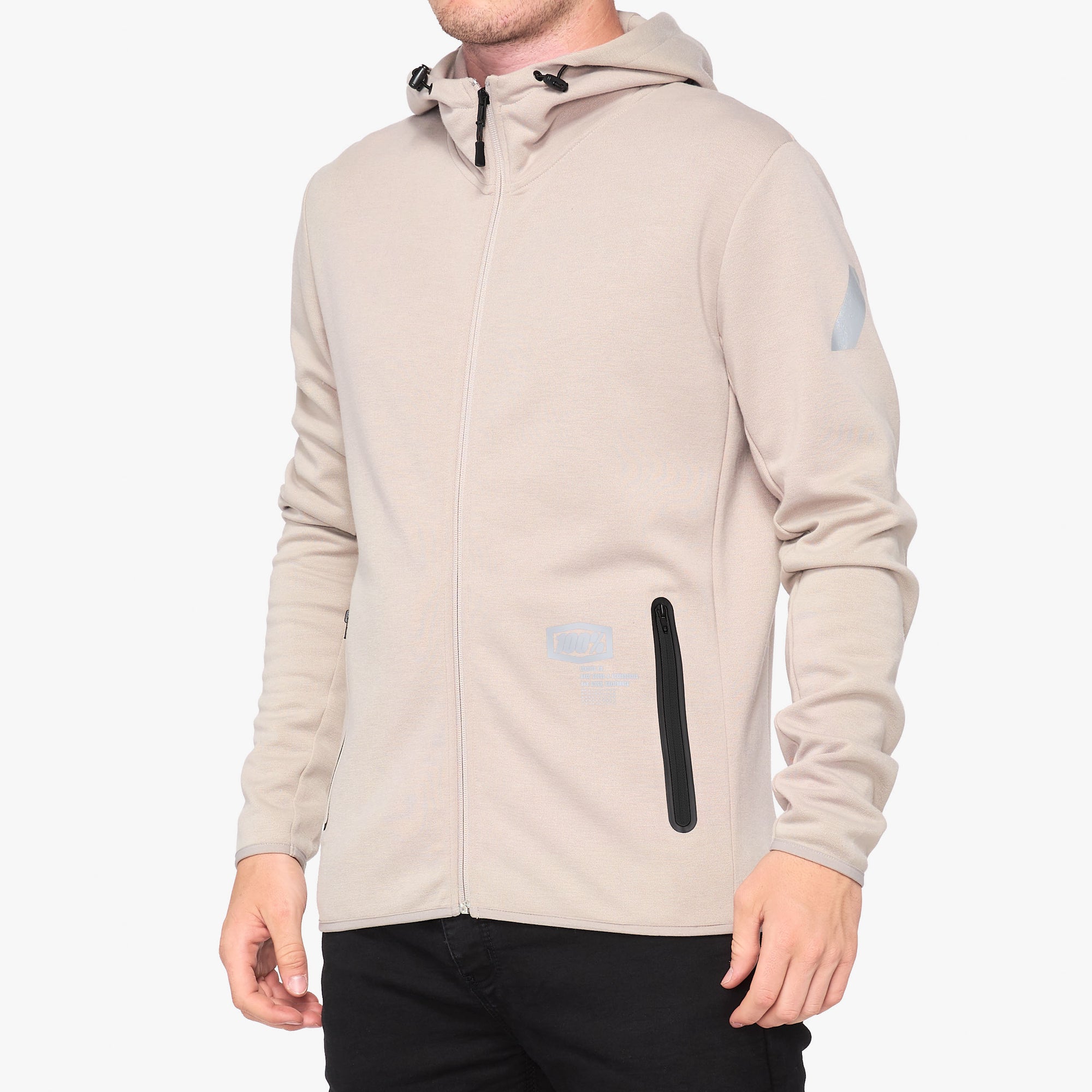 100 percent cotton zip hoodie