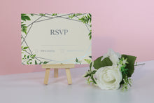 Load image into Gallery viewer, Deluxe Leaf Themed Wedding RSVP Cards