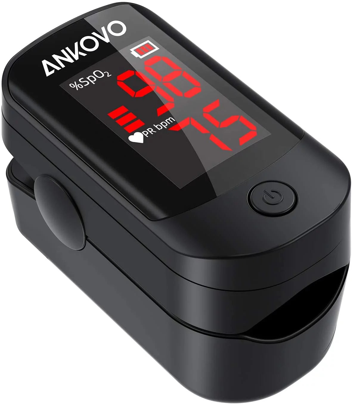 ANKOVO Pulse Oximeter Fingertip, Blood Oxygen Saturation Monitor for Pulse Rate and SpO2 Level