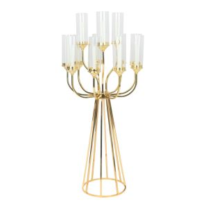 12 Arms Candle Holder Wedding Candelabra Table Centerpiece 48"H - Gold