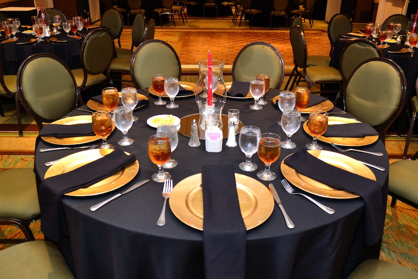 Black Satin Table Linens