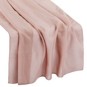 Chiffon Wedding Table Runner 10FT x 27" - Dusty Rose/Mauve