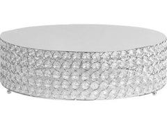 Crystal 18″ Round Cake Stand – Silver plated