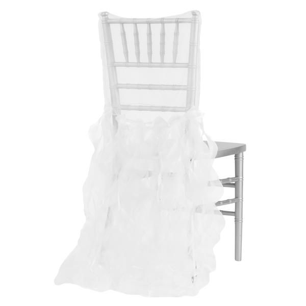 Curly Willow Chiavari Chair Back Slip Cover - White