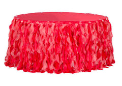 Curly Willow 14ft Table Skirt – Red (new tone)