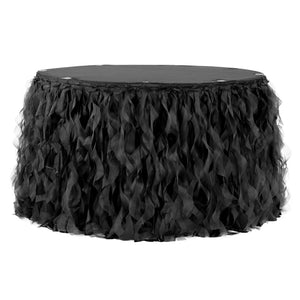 Curly Willow 14ft Table Skirt – Black