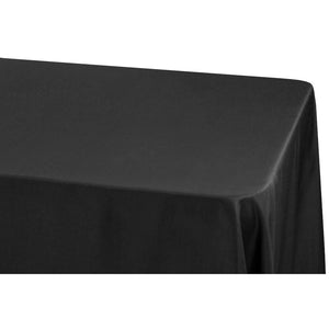 Economy Polyester Tablecloth 90"x132" Oblong Rectangular - Black SKU: tc_econ_90132_blk