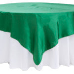 Emerald Satin Table Overlay