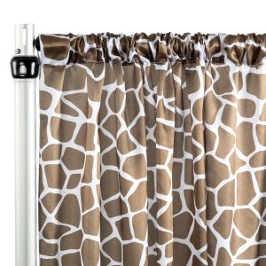 Giraffe Animal Print Satin 10ft H Backdrop Panel/Drape