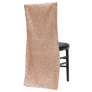 Glitz Sequin Chiavari Full Chair Back Cover - Blush/Rose Gold