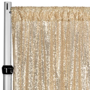 Glitz Sequin Mesh Net Drape/Backdrop panel - Champagne