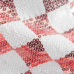 Glitz Sequin Checkered Red  White