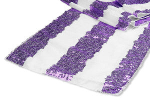 Purple Glitz Sequin Table Runner