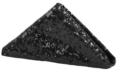 Glitz Sequin Napkin 20"x20" - Black