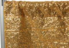 Glitz Sequin 8ft H x 52″ W Drape/Backdrop panel – Gold