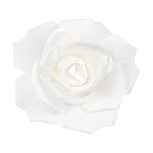 LED Lighted Large Foam Rose Wall Decor 50 cm - White