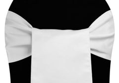 Lamour Satin Chair Sash – White