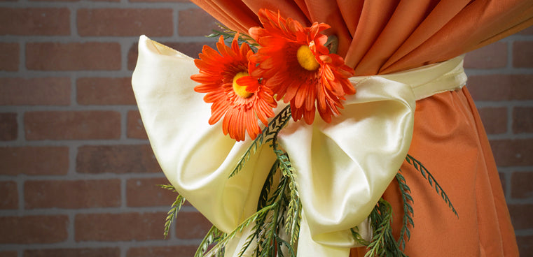 Orange Polyester Cocktail Table