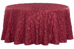 120" Pinchwheel Round Tablecloth - Burgundy