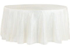 Pintuck 120" Round Tablecloth - Ivory