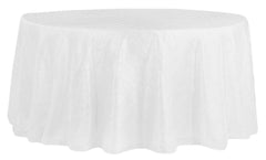 Pintuck 132" Round Tablecloth - White
