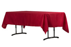 60"x102" Rectangular Polyester Tablecloth - Apple Red