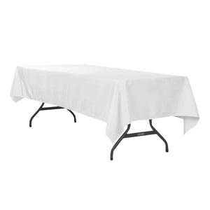 Economy Polyester Tablecloth 60"x120" Rectangular - White