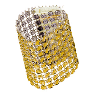 Rhinestone Velcro Sash Clip Napkin Ring - Gold