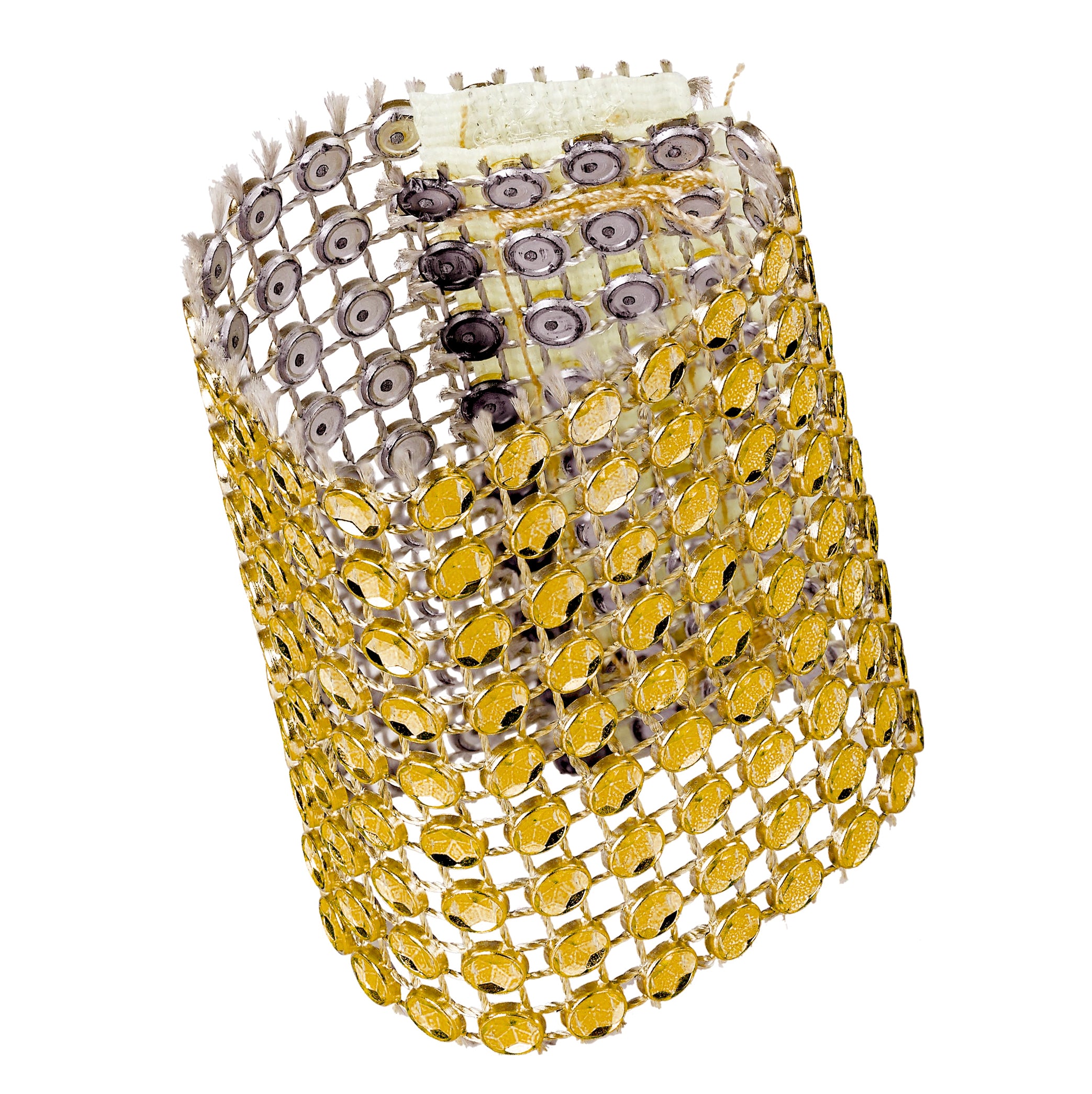 Rhinestone Velcro Sash Clip/Napkin Ring - Gold
