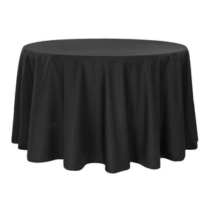 Velvet 132" Round Tablecloth - Black