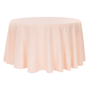 Economy Polyester Tablecloth 120" Round - Blush/Rose Gold