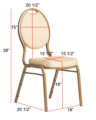 Round Top Banquet Chair Dimensions