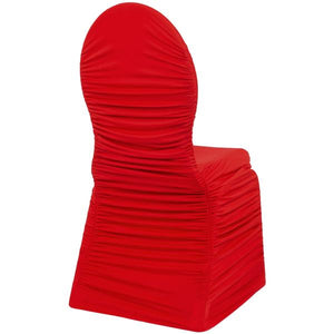 Ruched Fashion Spandex Banquet Chair Cover – Red