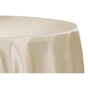 Satin 120" Round Tablecloth - Champagne