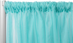 Sheer Voile drape/backdrop – Light Turquoise