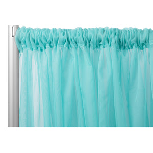 Sheer Voile 12ft H x 118″ W drape/backdrop – Turquoise