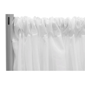 Sheer Voile Flame Retardant (FR) Drape/Backdrop Curtain Panel - White