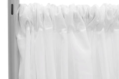 Sheer Voile 8ft H x 118" W drape/backdrop - White